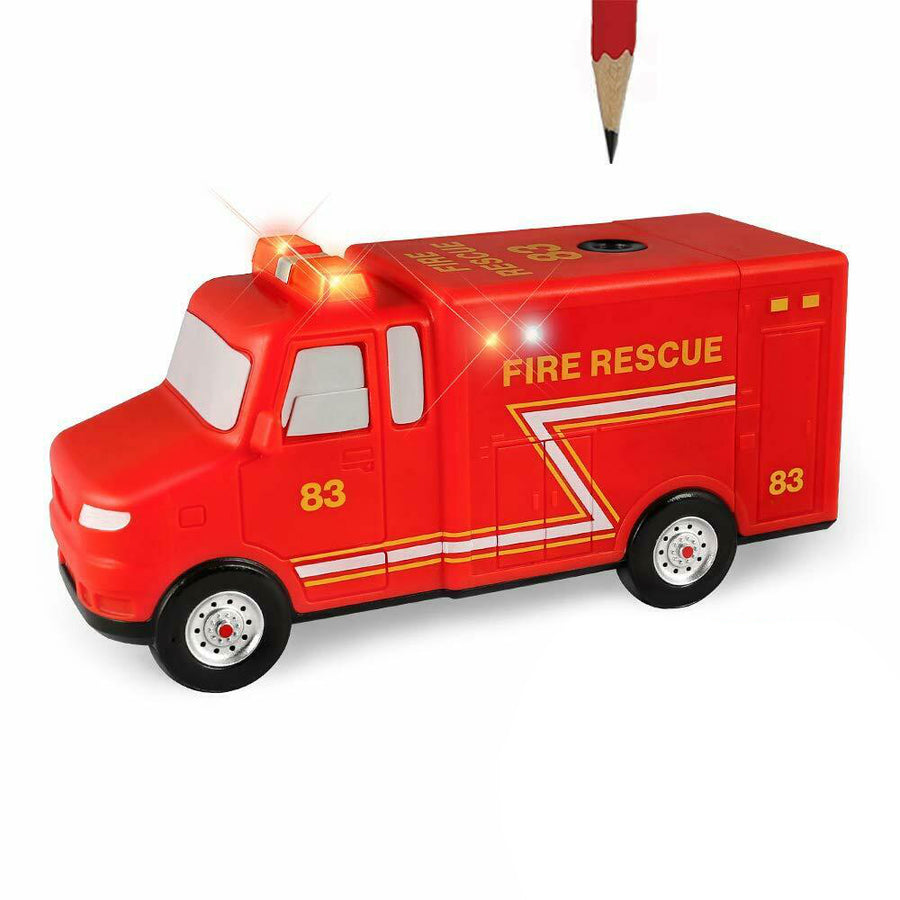 LED Fire Rescue Truck Electric Pencil Sharpener