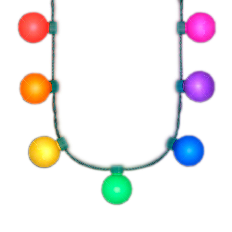 Large Rainbow Party Globes Light Up Crewe Necklace