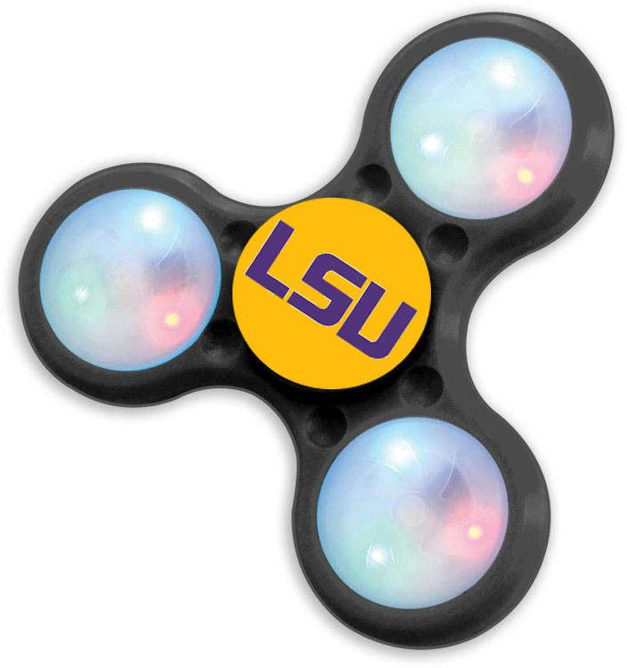 LED Light Up NCAA Louisiana State University LSU Multicolor Tri EDC Fidget Spinner