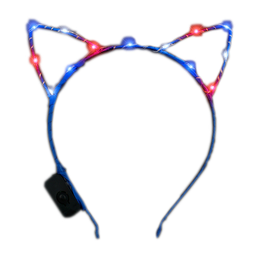 Light Up Cat Ears Starlight Patriotic Headband