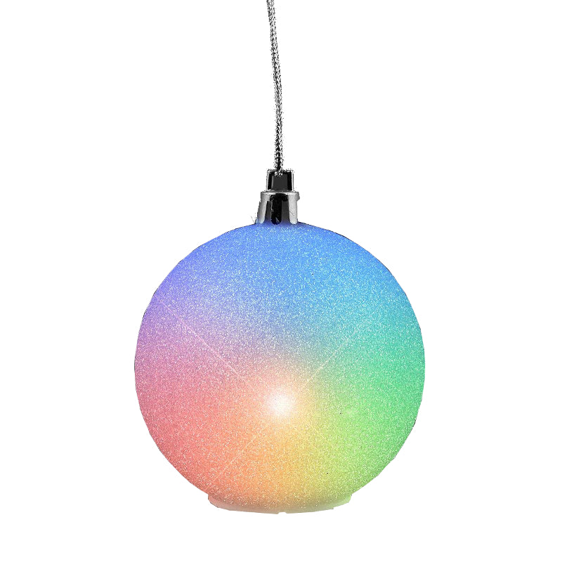 Light Up Multicolor Christmas Snowball Decoration