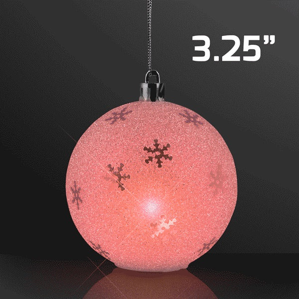 Light Up Multicolor Sparkle Snowflake Christmas Ball Light Up Decoration