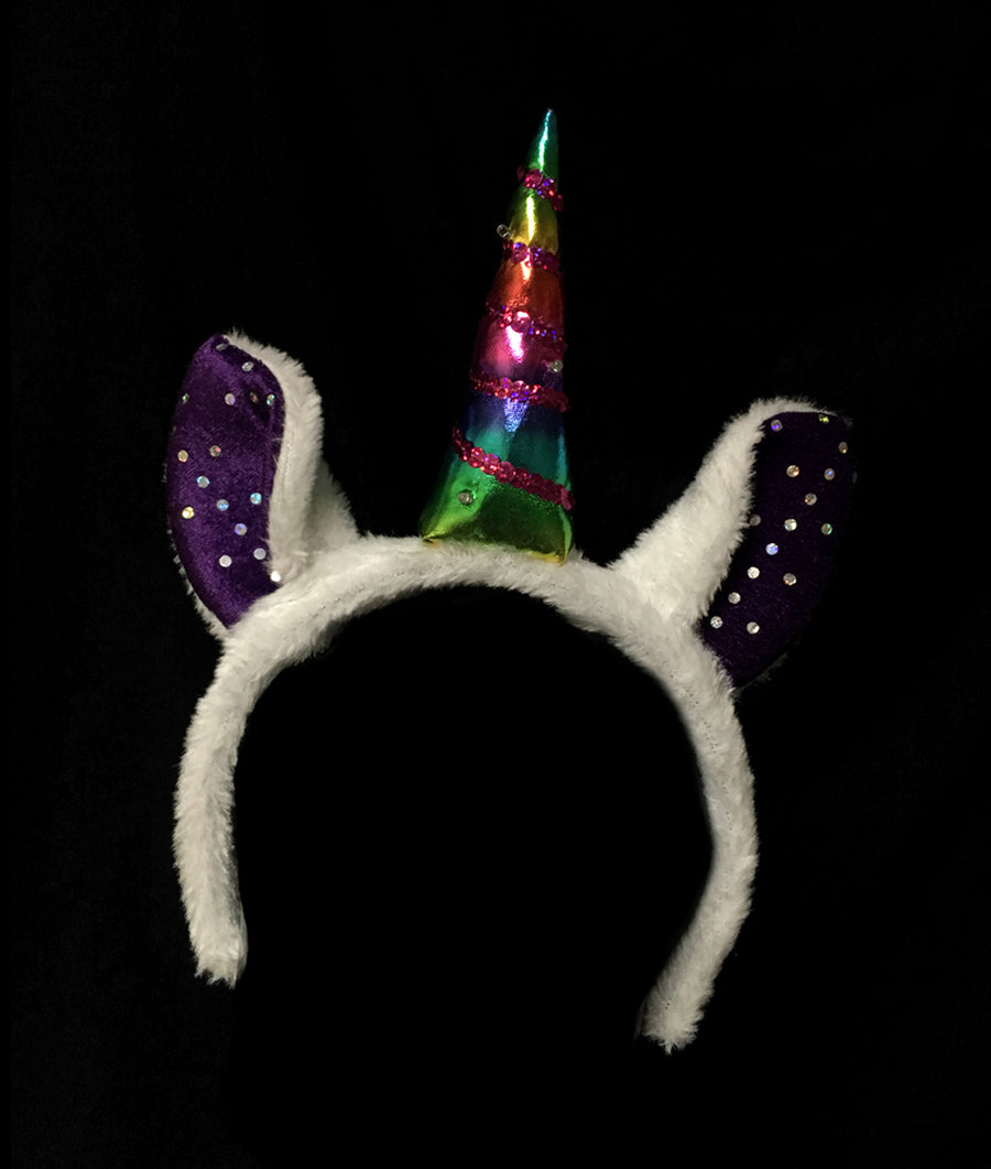 Light Up Multicolor Unicorn Rainbow Headband