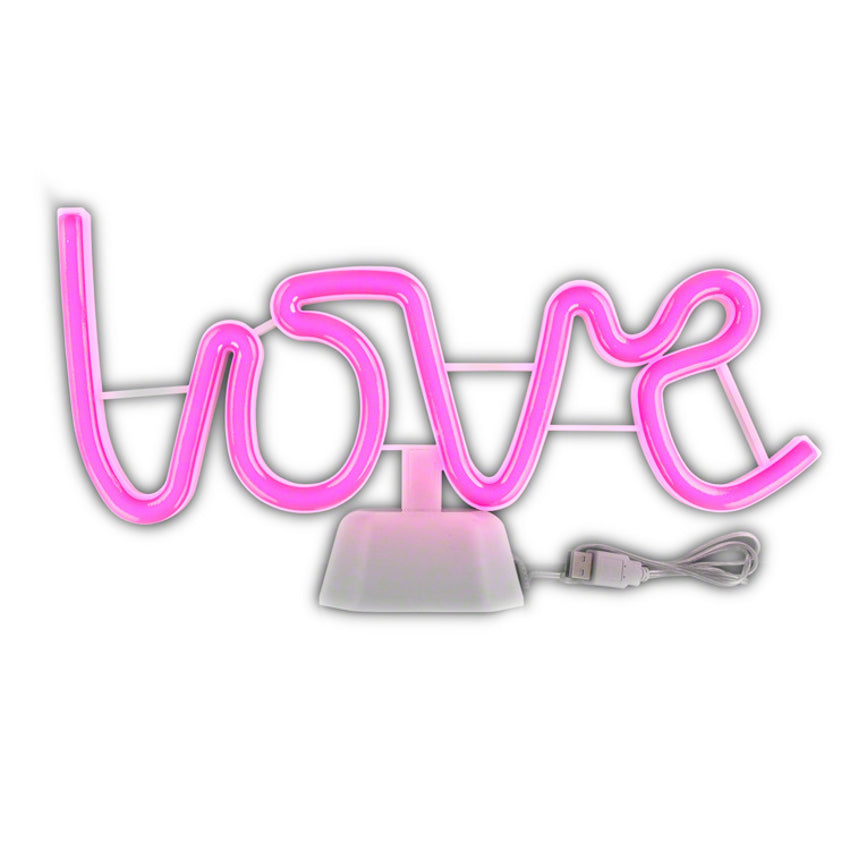 USB LOVE LED Desk Sign Neon Pink