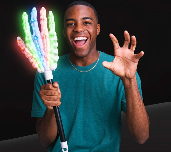 Light Up Wand Invisible Fiber Optic Skeleton Hand