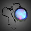 Multicolored Light Up Huge Disco Medallion Pendant Flashing Necklace for Parties