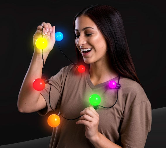 Multicolored Light up Big Ball Bulb Necklace