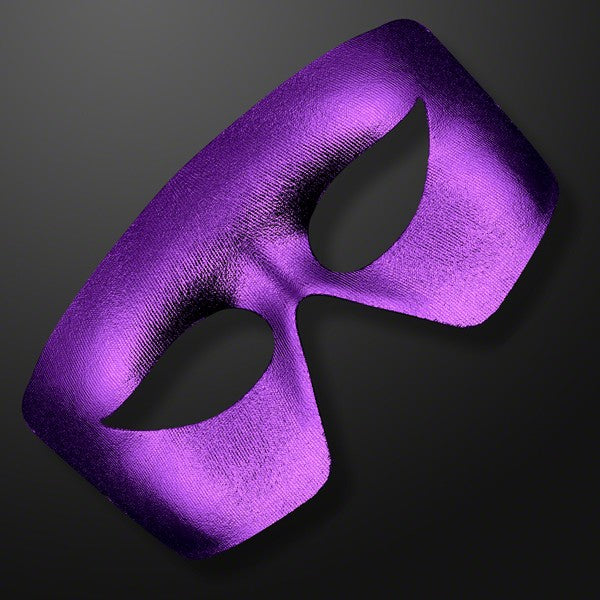 Mardi Gras Masquerade Purple Unlit Metallic Mask for Men and Women