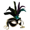 Velvet And Feather Unlit Carnival Mask