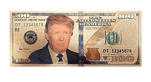 100 USD President Donald Trump Collectible Gold Plated Fake Bank Note