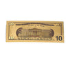 Ten Dollar Commemorative Collectible Premium Replica Paper Money Bill 24k Gold Plated Fake Currency Banknote Art Holiday Decoration