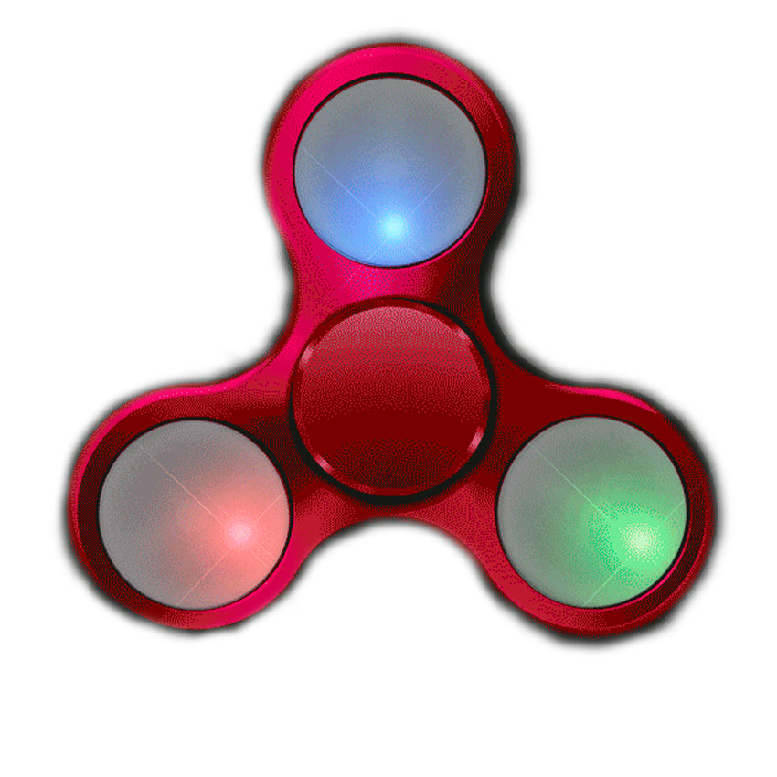 Red Metallic LED EDC Fidget Spinner