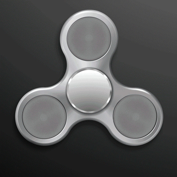 Silver Metallic LED EDC Fidget Spinner