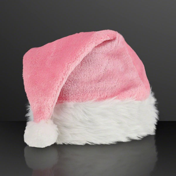 Pink Stylish Fluffy Fur Santa Christmas Plush Hat