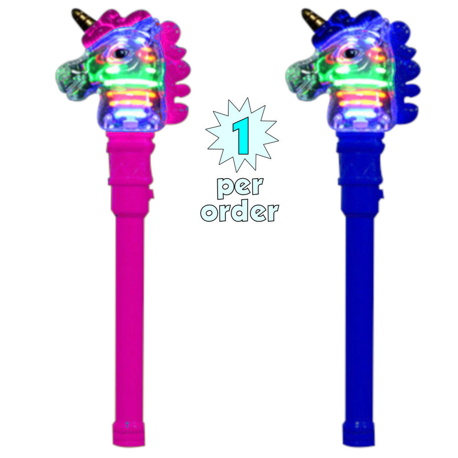 Live Musical Spinning Lights Unicorn Wand 1 Piece