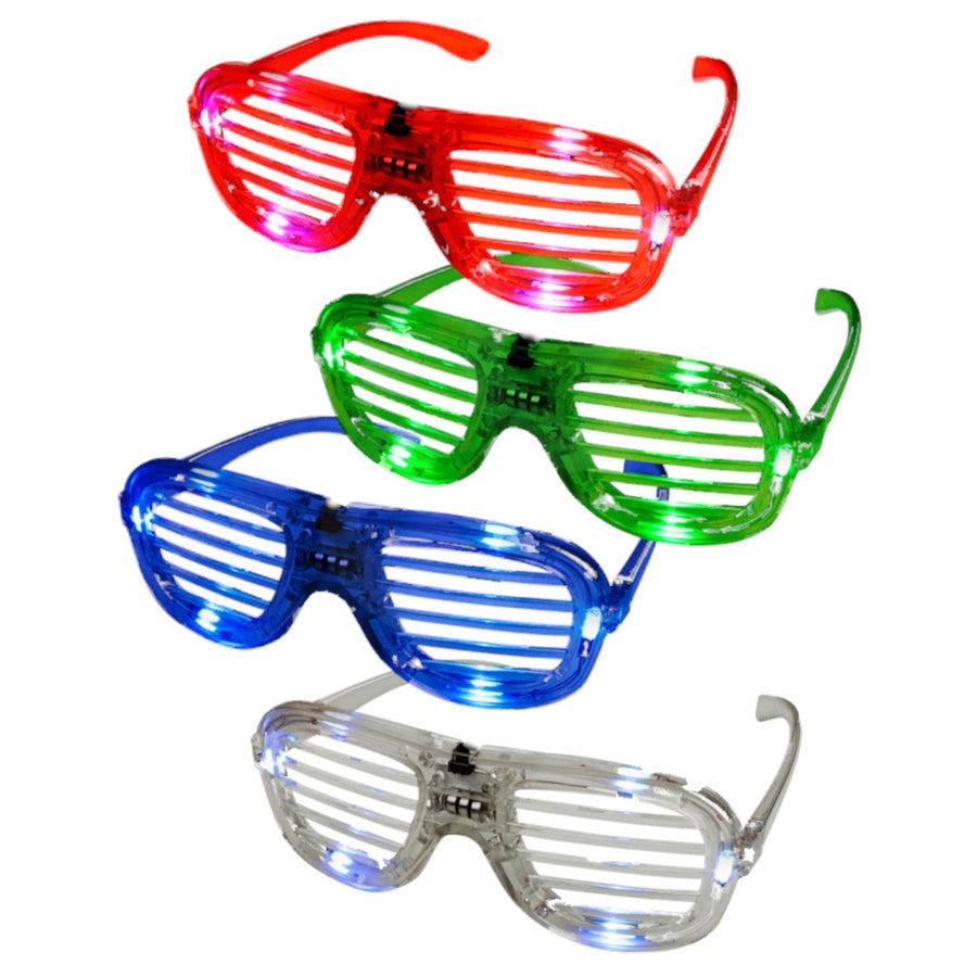 Assorted Slotted Rock Star Shutter Sunglasses Pack of 12