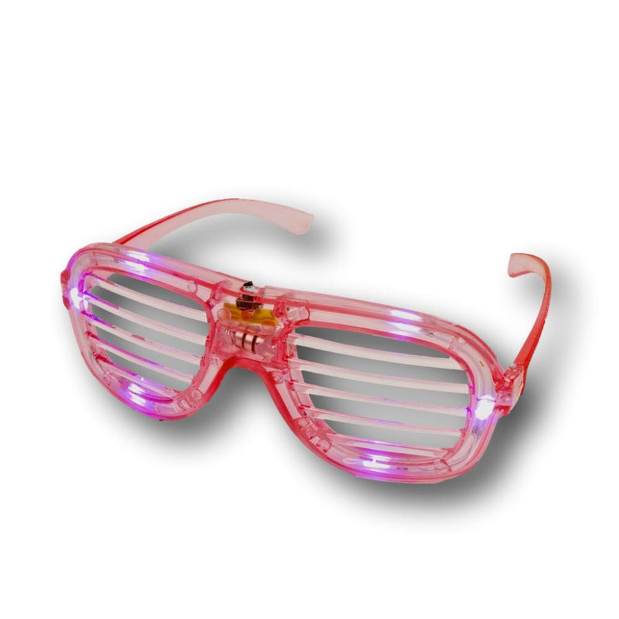 Pink Slotted Rock Star Shutter Sunglasses Pack of 6