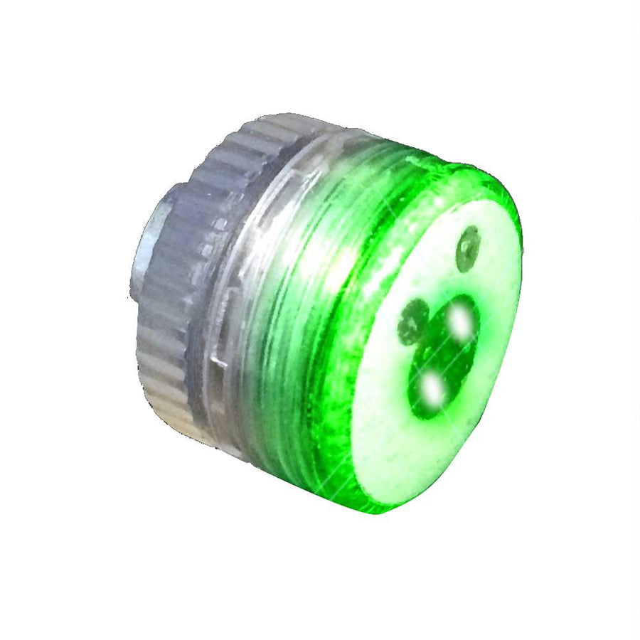 Green Steady Round Blinky Light with Magnet Clasp