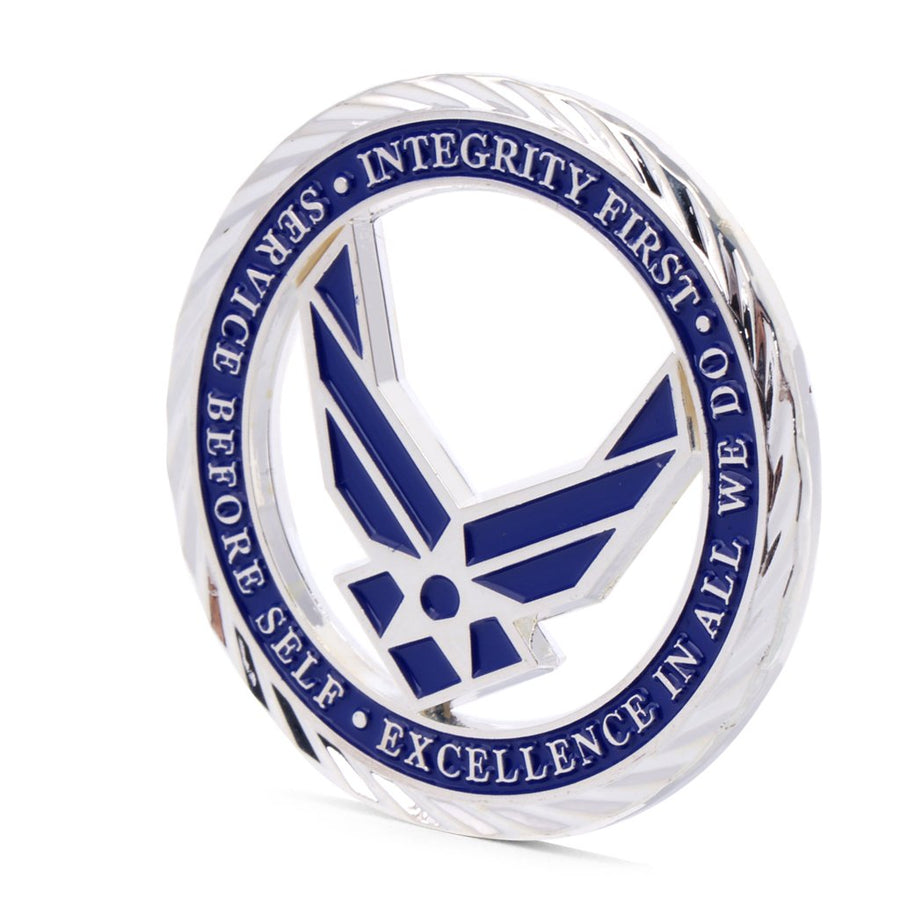 United States Air Force Integrity First Service Before Self and Excellence In All We Do Silver Plated Coin