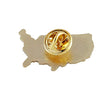 Unlit United States of America Outline Patriotic Pin