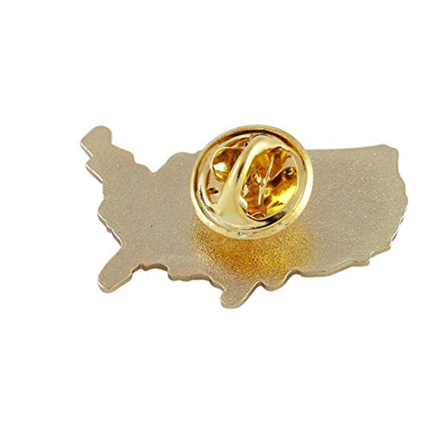 Unlit United States of America Outline Patriotic Pin