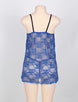 On Sale Blue Sheer Lace Plus Size Babydoll