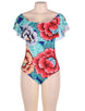 Gorgeous Printing Frill Floral One-piece Bikini