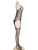 Plus Size Crotchless Fishnet Black Bodystocking