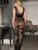 Plus Size Butterfly Pattern Backless BodyStocking