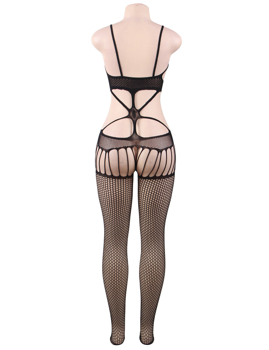 Plus Size Sexy Open The Bust Fishnet BodyStocking