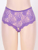 Purple Open Crotch Sexy Lace Panty