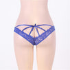 Caged Back Navy Open Crotch Lace Panty