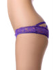 Open Crotch Caged Back Purple Lace Panty