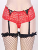 Crotchless Lace Garter Short