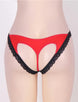 Red Heartbreaker Open Back Lace Trimmed Panty