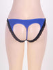 Blue Heartbreaker Open Back Lace Trimmed Panty