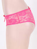 Pink Floral Lace Strappy Open Crotch Panty