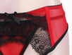 Plus Size Red Lace Garter Panty