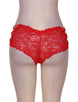 Red Sexy Strappy Floral Lace High Waist Panty