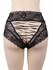 Sexy Black High Waist Lace Strappy Panty