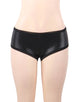 Leather Lift Hip Black Panty