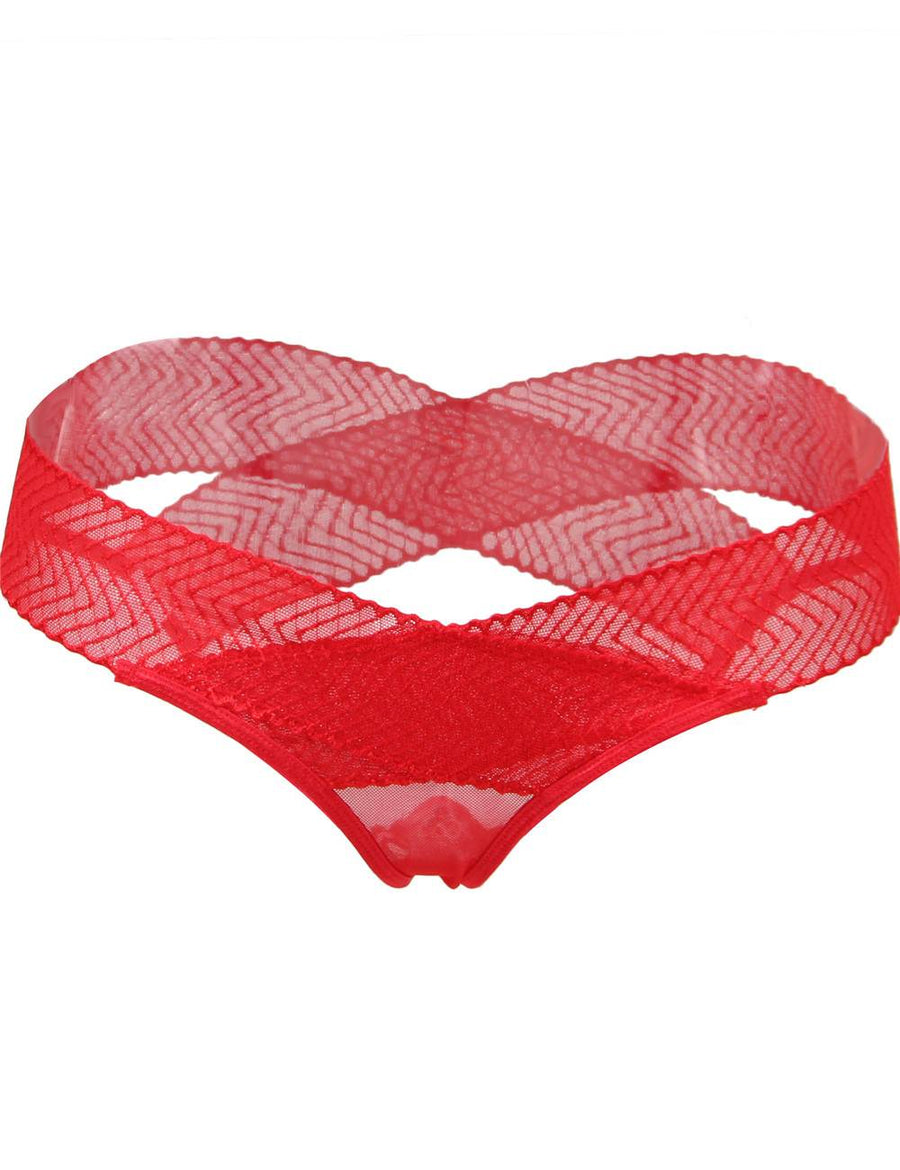 Red Hollowed Out Ladies' Panty