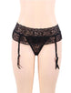 Black Sexy Lace Garter Panty