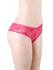 Pink Open Crotch Floral Lace Panty