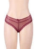 Dark Red Lace Out Ladies' Panty