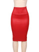 High Waist Faux Leather Pencil Skirt