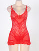 Red Halter Feminine Fitted Elegant Babydoll