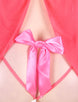 Dark Pink Plus Size Halter Babydoll With Cute Bowknot