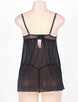 Black Plus Size Open Cup Babydoll