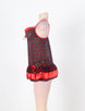 Sexy Ruffle Red Dot Print Babydoll Dress